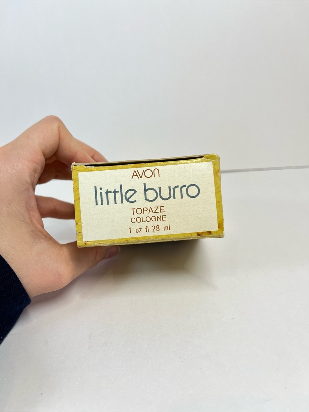 Vintage AVON Little Burro Donkey & Straw Hat Topaze Cologne With Box MCM Full - Picture 12 of 16